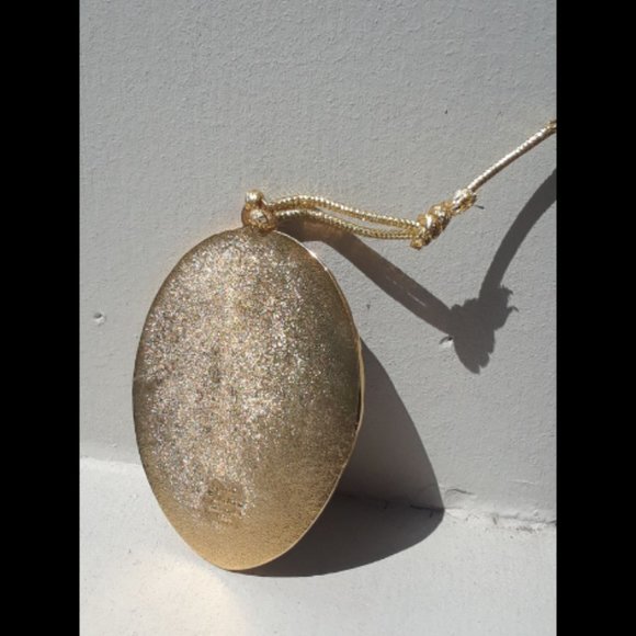 Vintage Gloria Duchin Purple and Gold Easter Egg Christmas Ornament - Picture 3 of 3